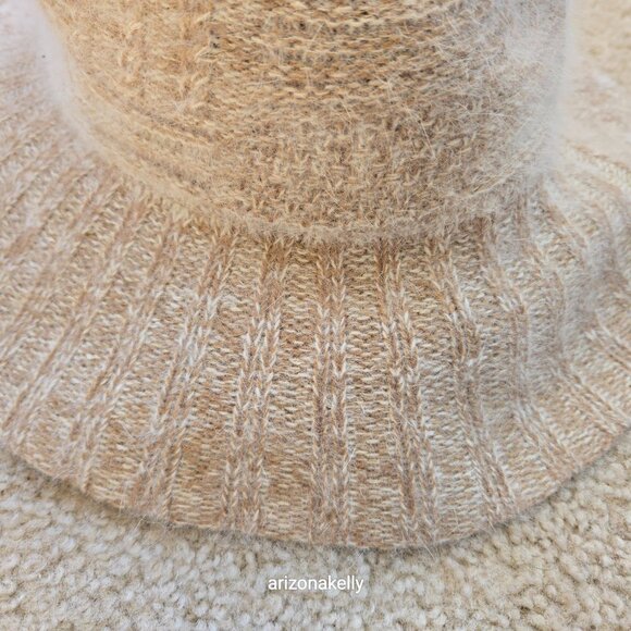 NWT San Diego Hat Co. Fuzzy Angora-blend Bucket Hat Cape Horn Camel